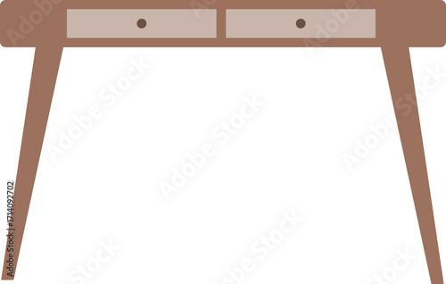 Wooden Table Desk Illustration