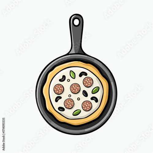 Pizza in a Cast Iron Skillet