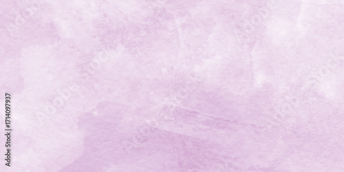 Stroke of purple watercolor paint isolated on white, Soft and dreamy purple watercolor clouds creating a serene atmosphere background,  Ideal for backgrounds or artistic projects.