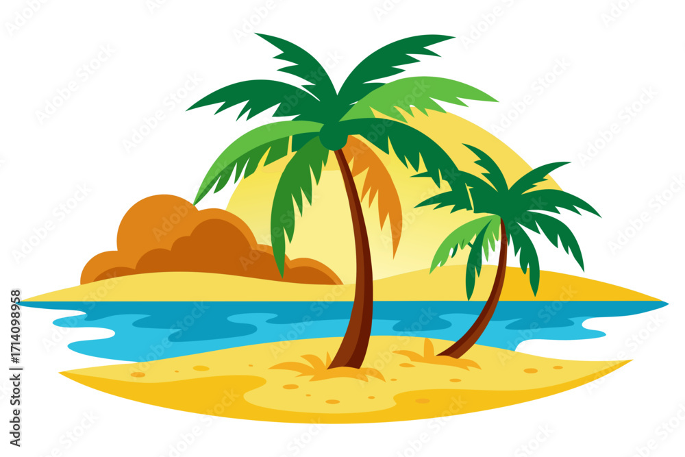 Fototapeta premium palm tree on the beach