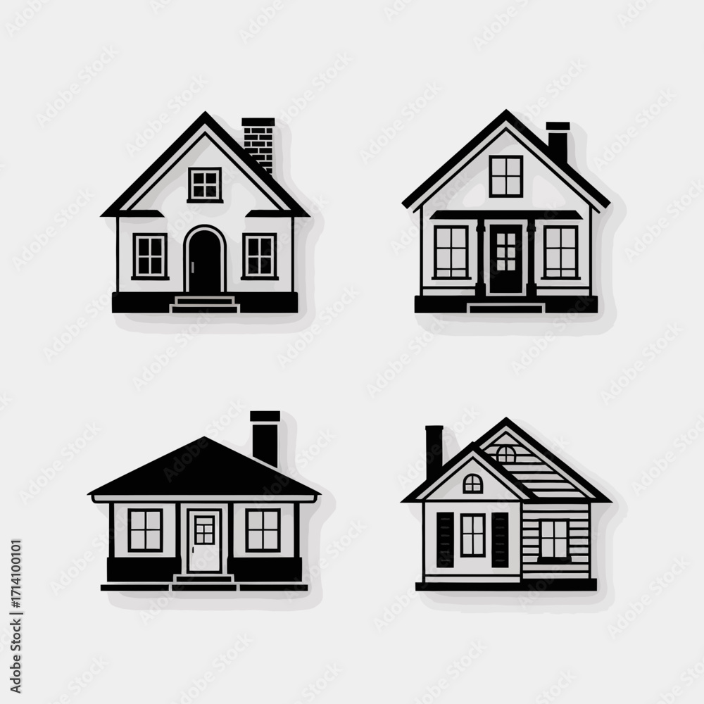 Fototapeta premium house, home, building, realestate, property, residence, architecture, construction, living, family, shelter, cottage, villa, housing, apartment, estate, dwelling, structure, urban, suburban, modern, d