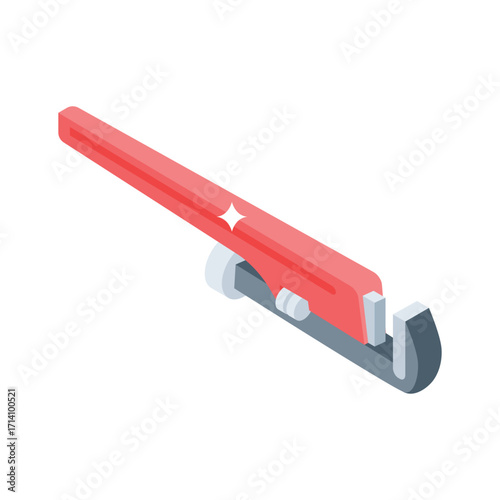 Handy 3d style icon of adjustable monkey wrench