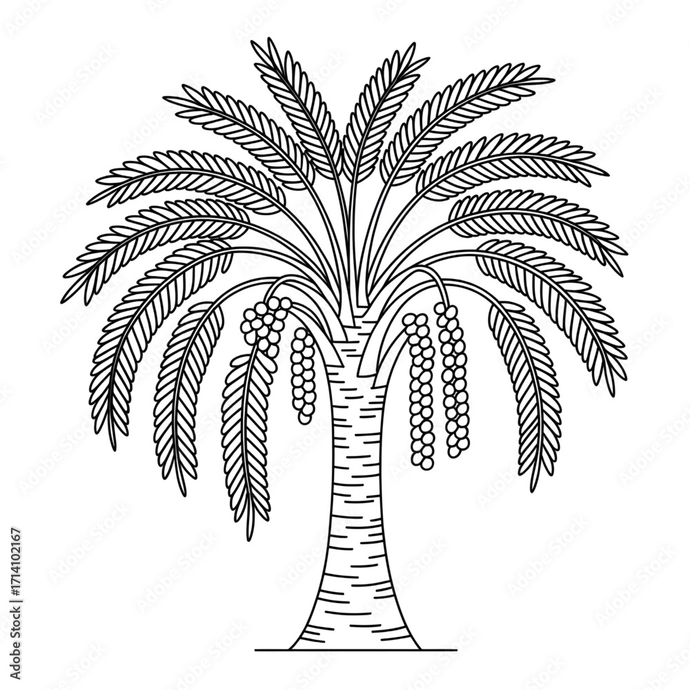 Obraz premium set of palm trees