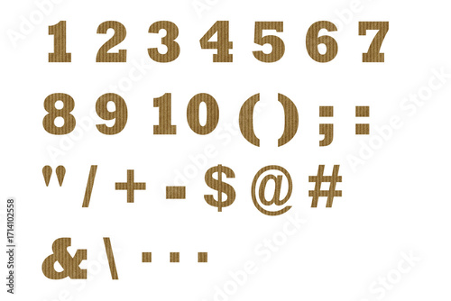 文字 3 数字 ストライプの紙のテクスチャー