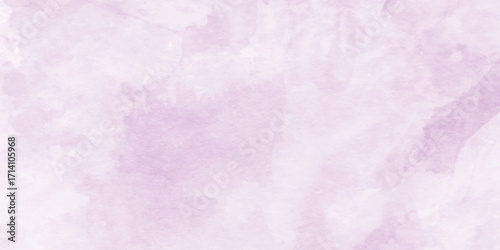 Abstract purple watercolor texture on white paper creating decorative artistic, with subtle rainbow pastel hues, purple watercolor design with delicate watermarks.	
