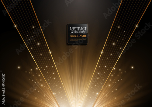 Luxury black gold gradient background with golden light and diagonal line, abstract template for website banners, premium marketing, elegant presentation slides, not AI generated