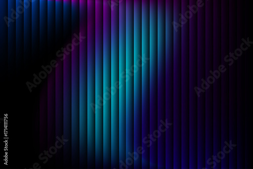 Abstract gradient neon waves with blue and purple glowing vertical lines on a dark background  futuristic luminous design ideal for modern wallpapers and tech-inspired art.