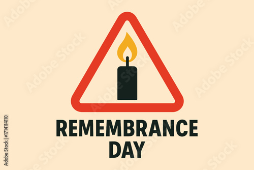 Road Traffic Victims Remembrance Day Flat Vector Illustration with Safety Symbol