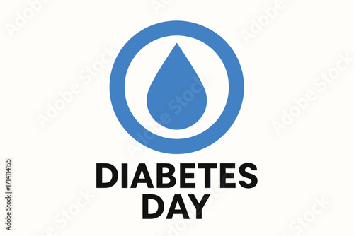 World Diabetes Day Flat Vector Illustration with Health Awareness Symbol
