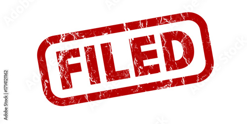 Filed red grunge stamp - vector illustration