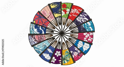 Hand fan collection featuring various styles, decorative hand fan samples exhibit distinct designs, providing inspiration. Assortment hand fan collection showcases diverse patterns, colors,