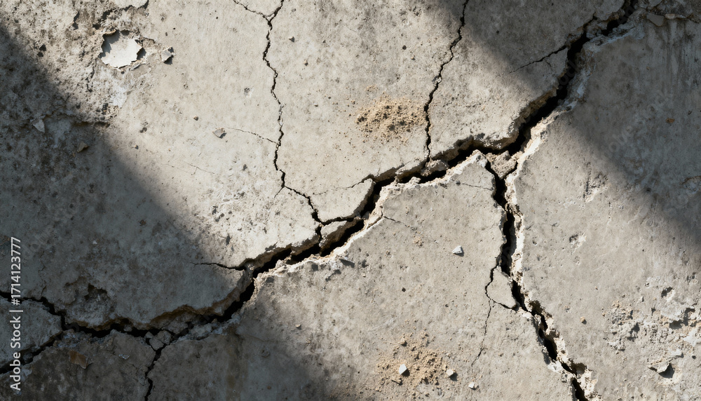 Obraz premium Destroyed Concrete Surface – Realistic 4K Grunge Texture