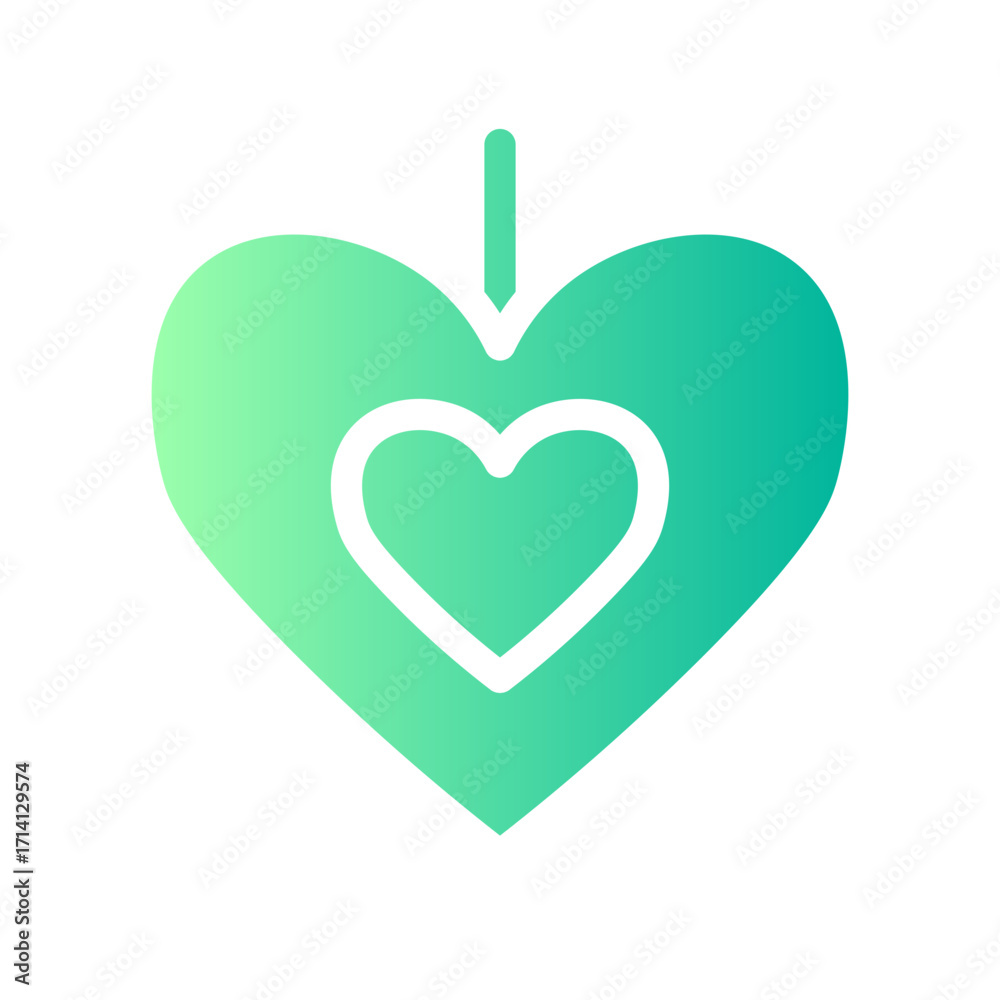 Fototapeta premium heart gradient icon