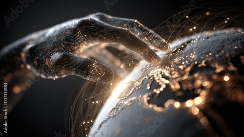Digital Hand Connecting the World - Technology and Innovation.