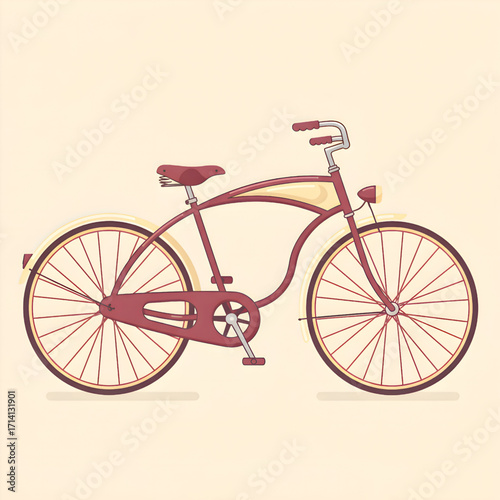 Very old bike graphics isolated on transparent background and cool bike design