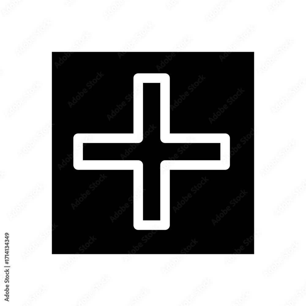 Fototapeta premium hospital glyph icon