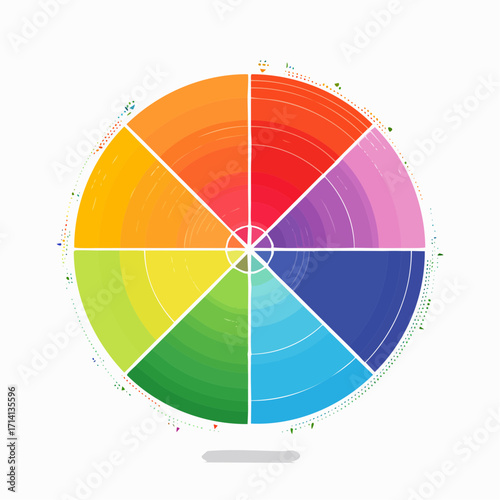 Vibrant Color Wheel Graphic Design Element