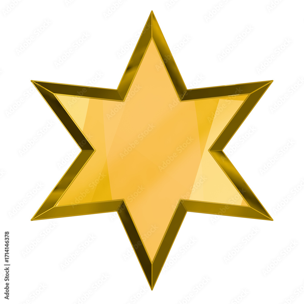 Fototapeta premium gold star on white background