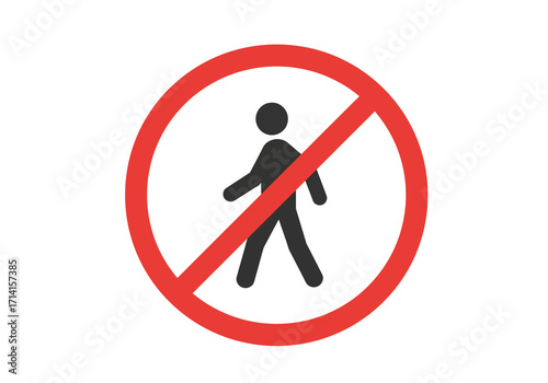 Black stick figure in a red crossedout circle