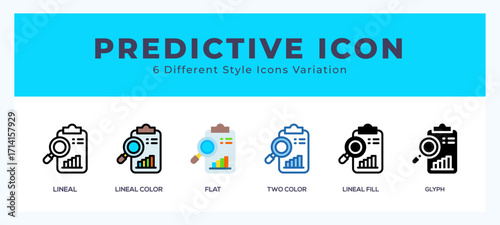 Predictive icon for web. mobile apps and ui.