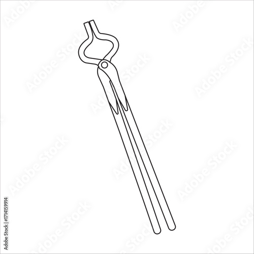 Blacksmiths clamping tool icon