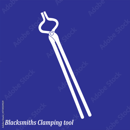 Blacksmiths clamping tool icon
