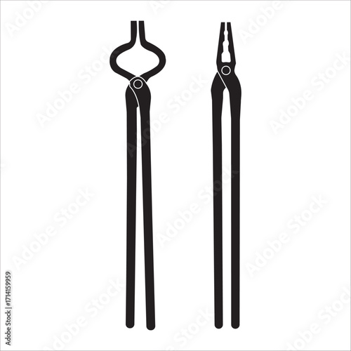 Blacksmiths clamping tool icon