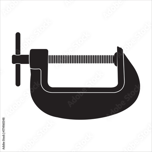 Wood and iron clamping tools icon
