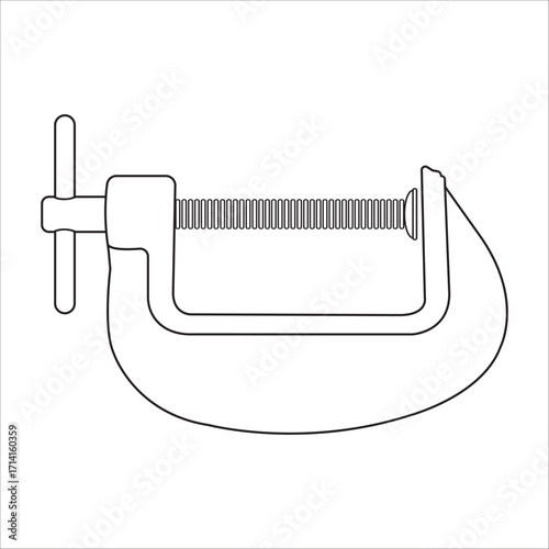 Wood and iron clamping tools icon