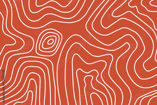 Texture of meat and fish. Abstract linear background. Vector print of food. Salmon fish abstract wavy pattern