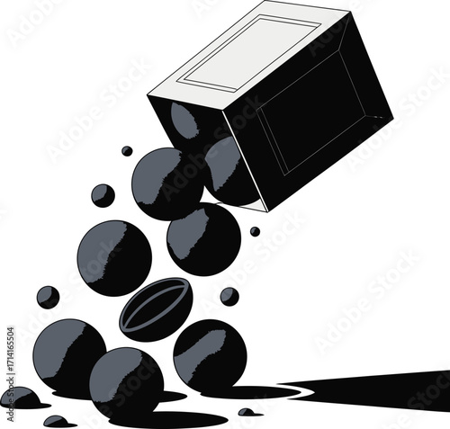 Paint Splatter Vector Illustration on Transparent Background for Artistic and Creative Design