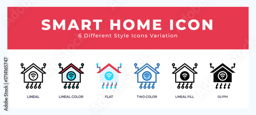 Smart home icon vector design illustration in trendy style