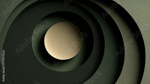 Abstract geometric design with layered circular patterns and textures