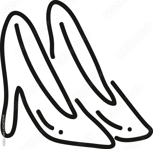 Elegant Black HighHeeled Shoes Icon Depicting Fashion and Style.