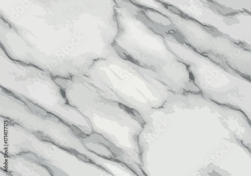Abstract Marble Texture Background in Gray and White Shades Realistic Illustration