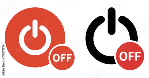 Power Button Icons On Off Switch Symbols for Interface Design