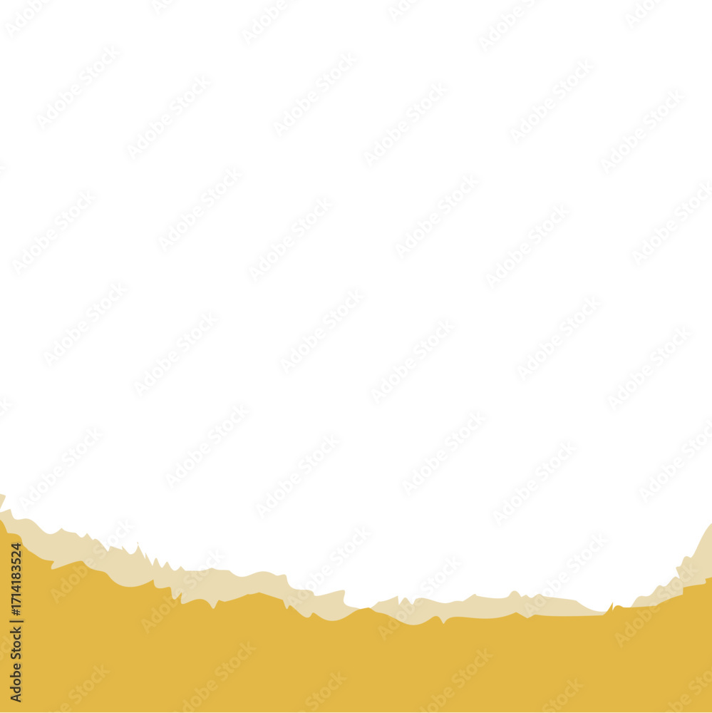 Obraz premium Gold Torn Paper Edge Graphic Element