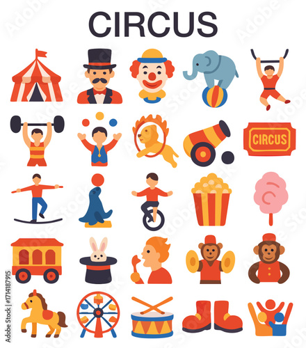 Circus and Entertainment Icons
