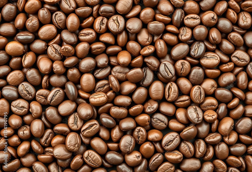 Obraz premium Close-up of coffee beans arranged in a geometric pattern, beverage, pattern