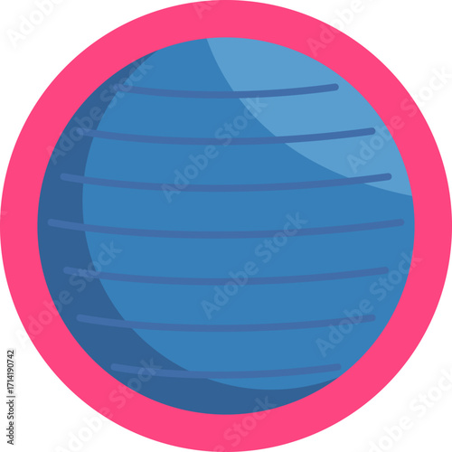 Large exercise ball used for balance, strength, and stability training.