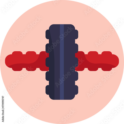 Ab wheel roller designed to build abdominal and upper body strength.