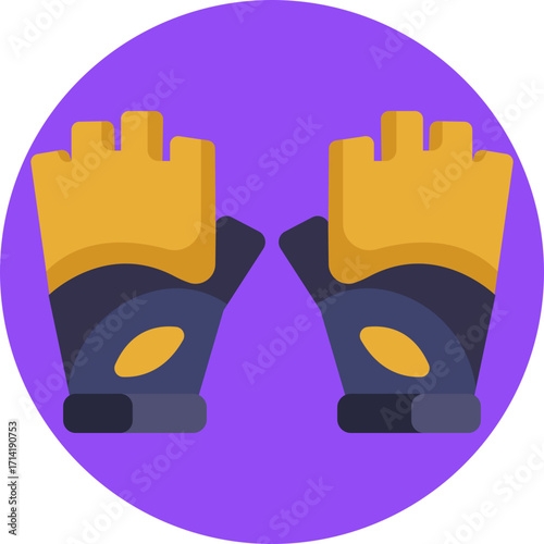 Protective fitness gloves used for weightlifting and training grip support.