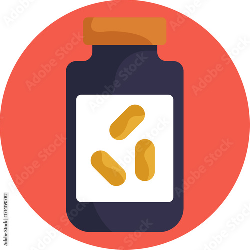 Supplements for workouts – Represents vitamins, protein pills, or other fitness supplements.
