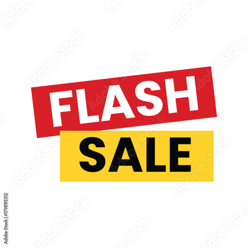 Flash Sale Red and Yellow Banner Design.
