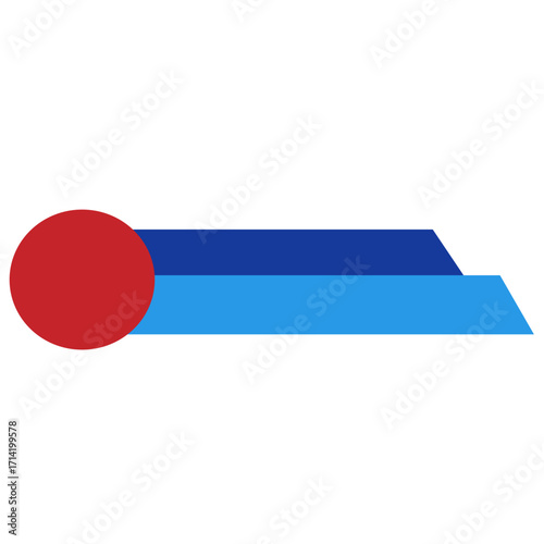 Red and Blue Name Tag