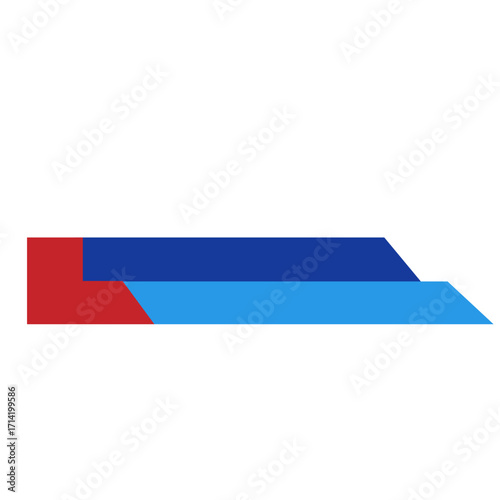 Red and Blue Name Tag