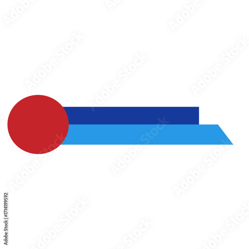 Red and Blue Name Tag