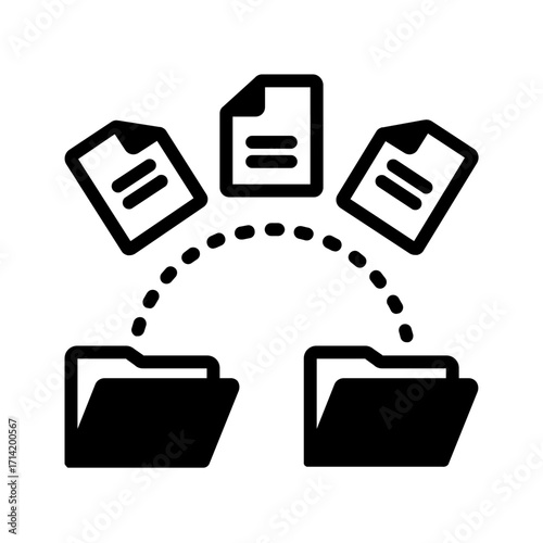 Vector solid black icon for Copy