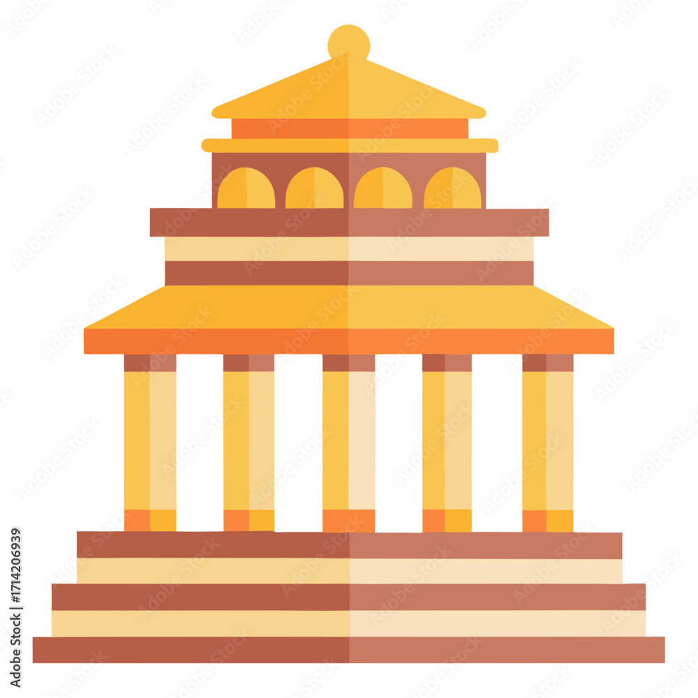 Obraz premium vector illustration of a temple