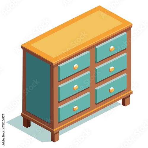 chest of drawers isolated